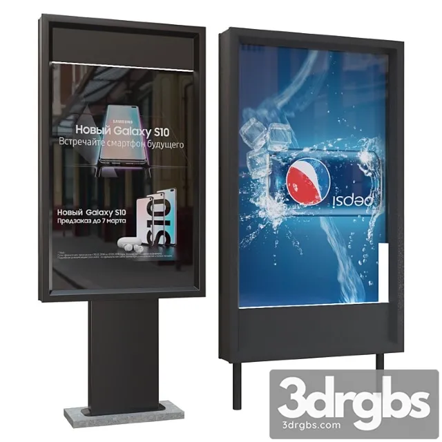 Billboard backlit 3D Model Free