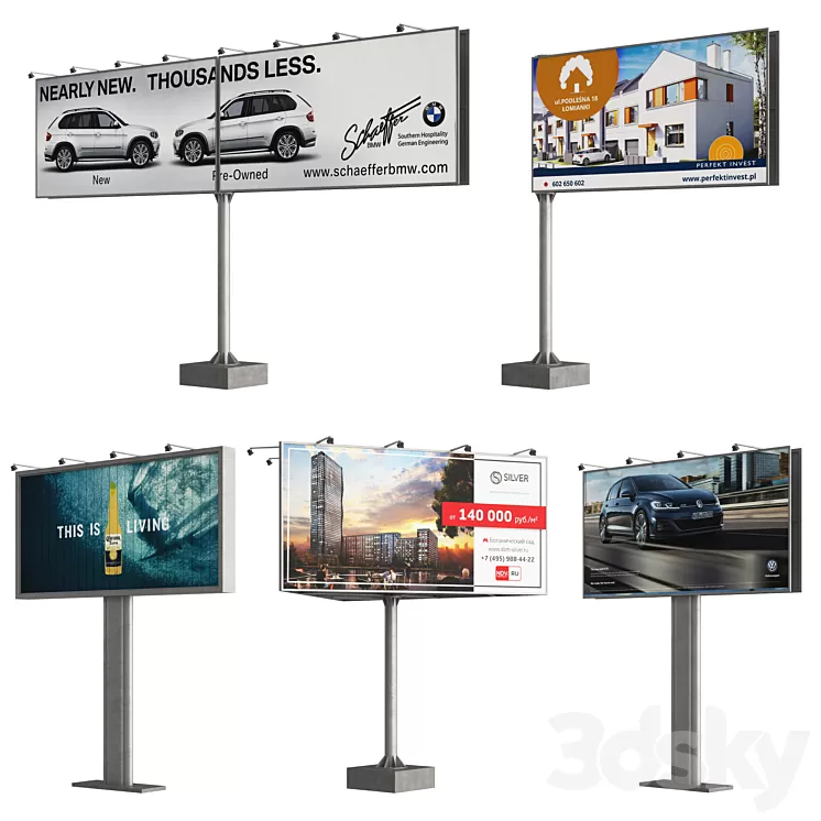 Billboards 3D Model