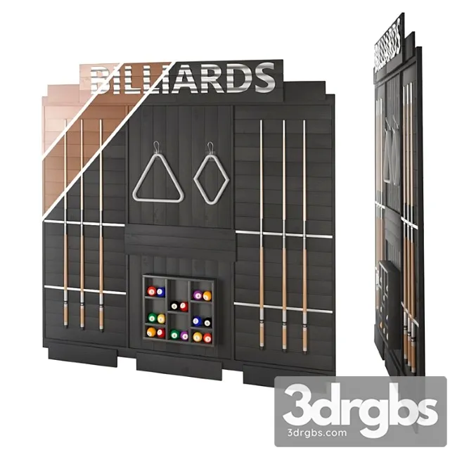 Billiard Set 1 3D Model Free