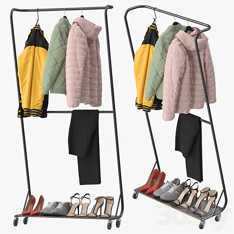 Billie Clothing Rack 3D Model