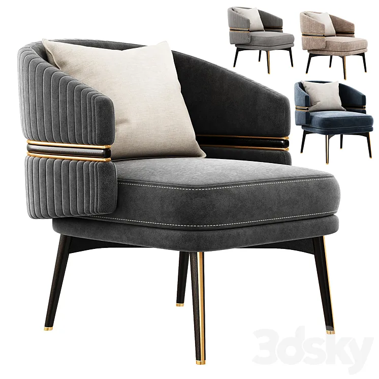 Billy arm chair 3D Model Free