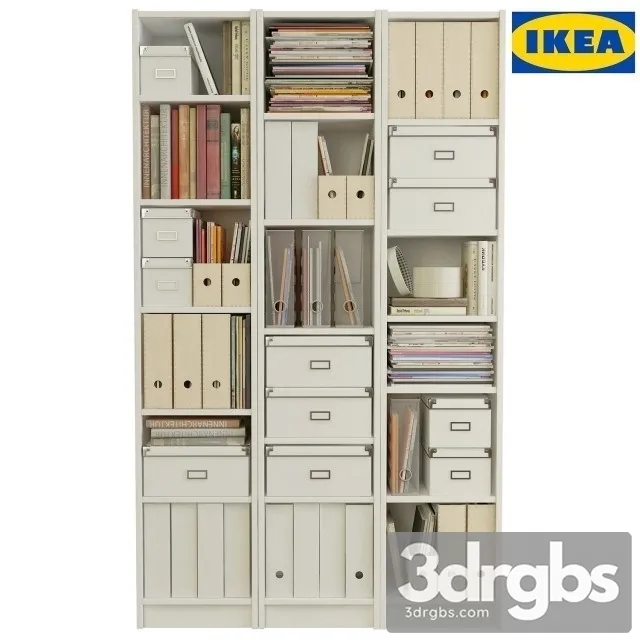 Billy Bookcase 3D Model Free