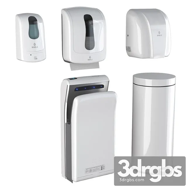 Binele Equipment Set Hands White 3D Model Free