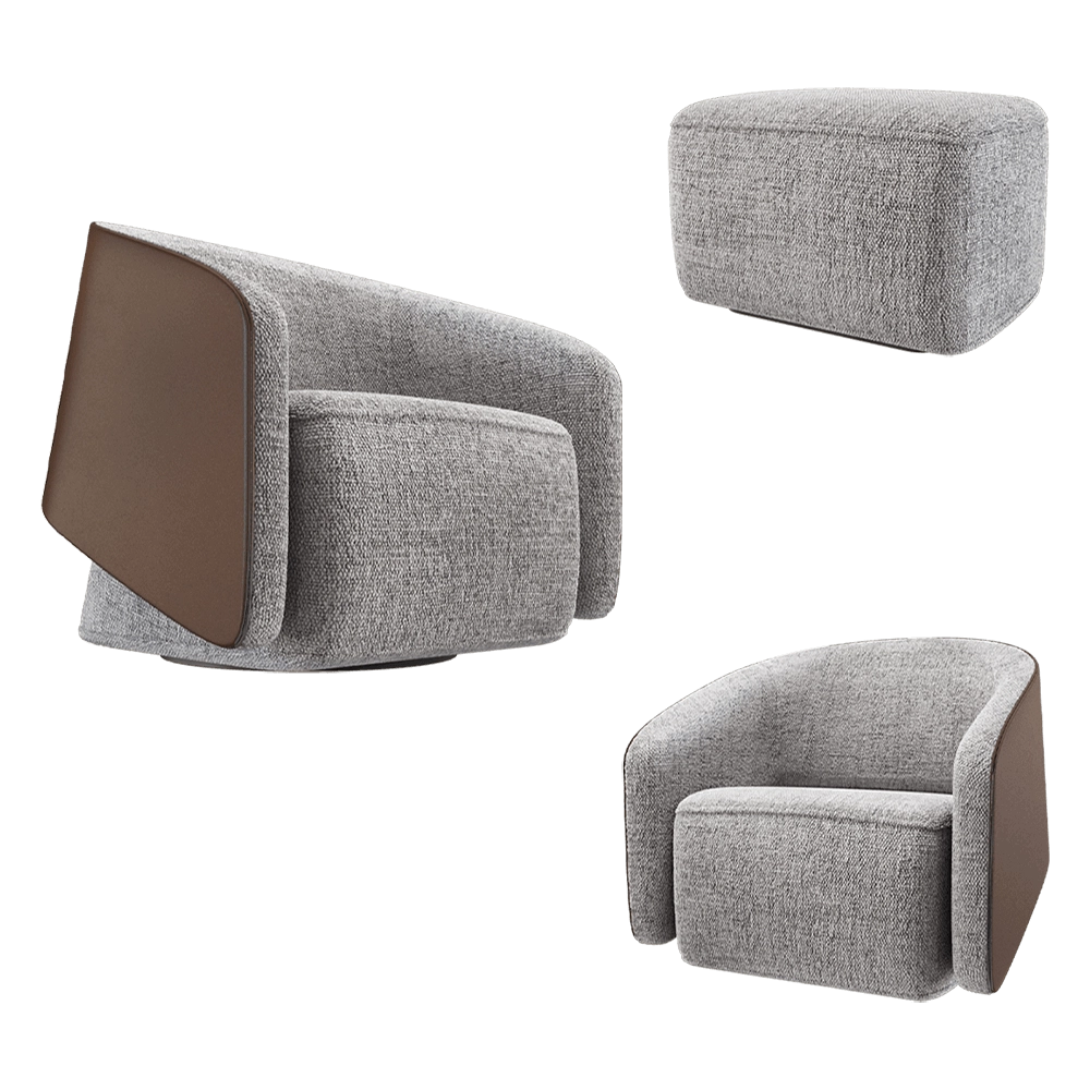 Bino home - Armchair and bench Round 3D Model