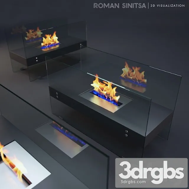 Bio ethanol fireplace 3D Model Free