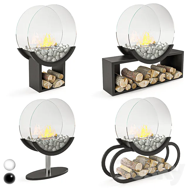 Biofireplace Floor Standing Luxury Light 3D Model