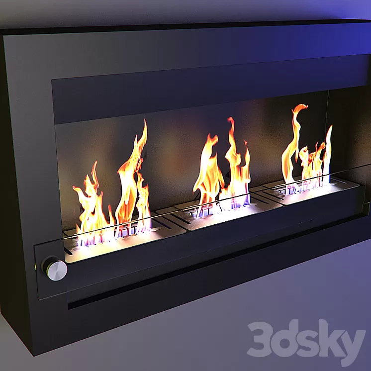 Biofireplace Iceland Black 3D Model