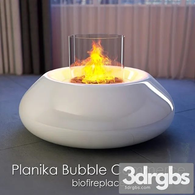 Biofireplace Planika Bubble Commerce 3D Model Free