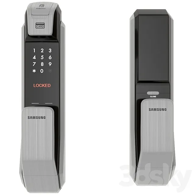 Biometric handlers Samsung SHS-P718 (Biometric electrical lock) 3D Model
