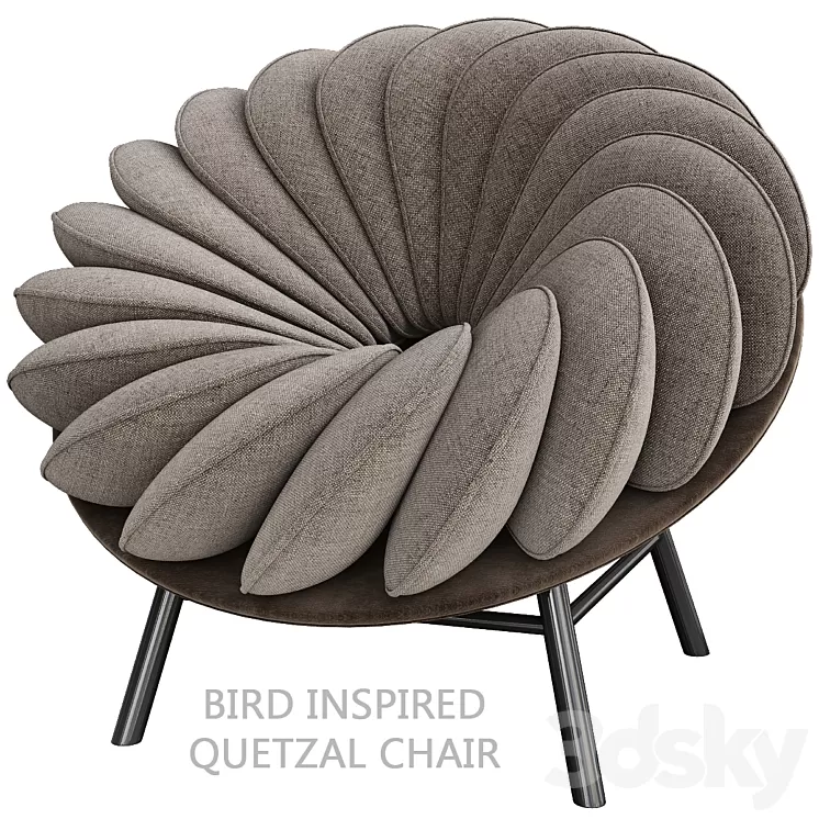 Bird Inspired Quetzal Chair by Marc Venot 3D Model