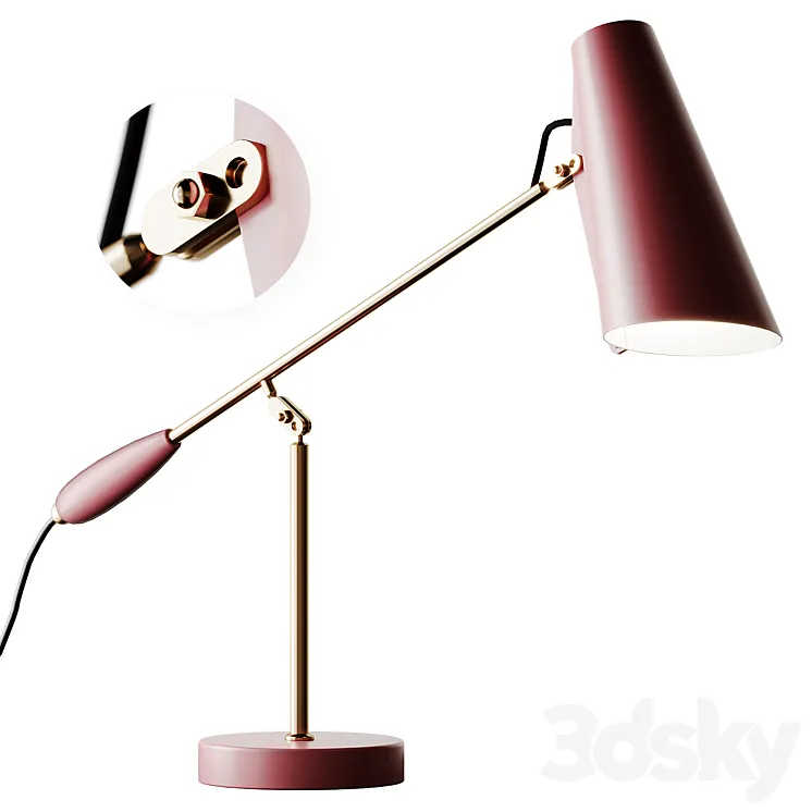Birdy Table Lamp 3D Model Free