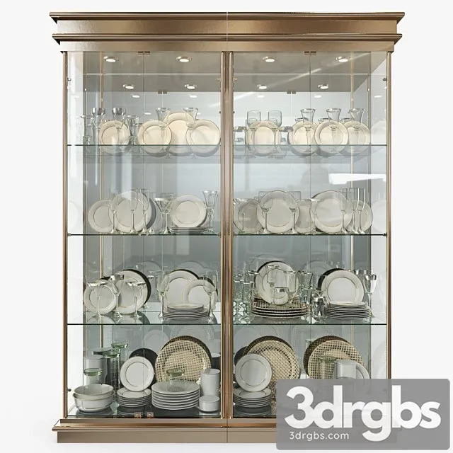 Birgit Israel Pair of American Brass Display Cabinets 3D Model Free