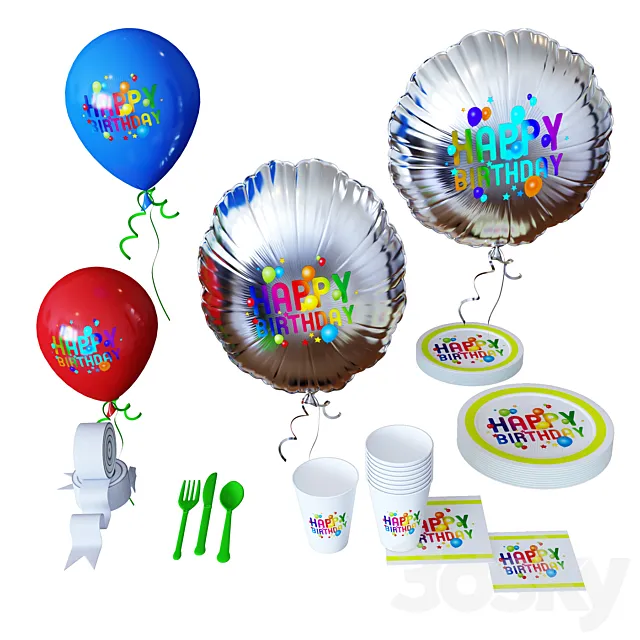 Birthday decor 3DModel