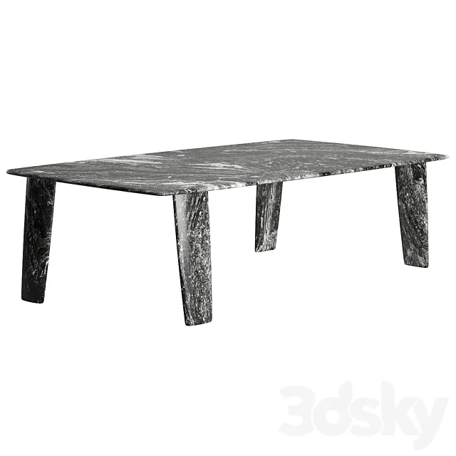 Biscuit Dinner Table by Exteta 3D Model