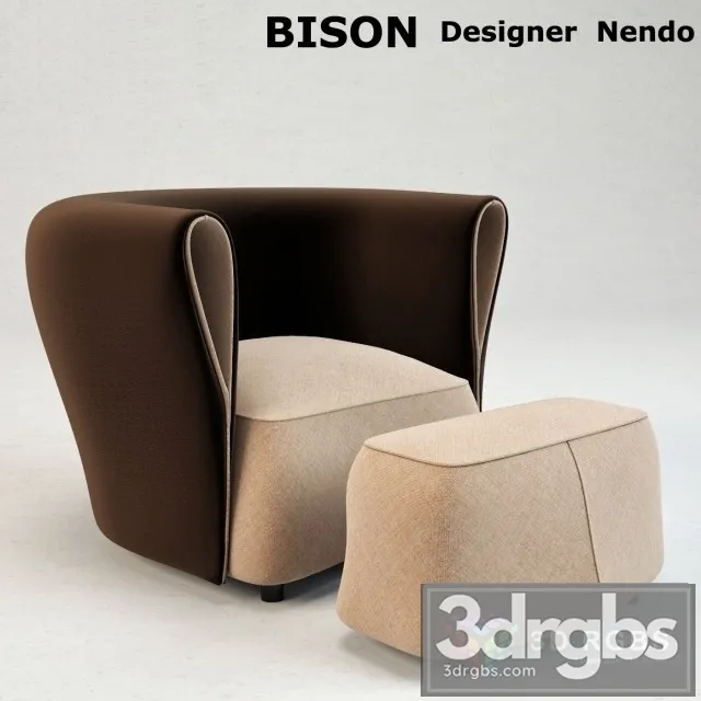 Bison Armchair 3D Model Free