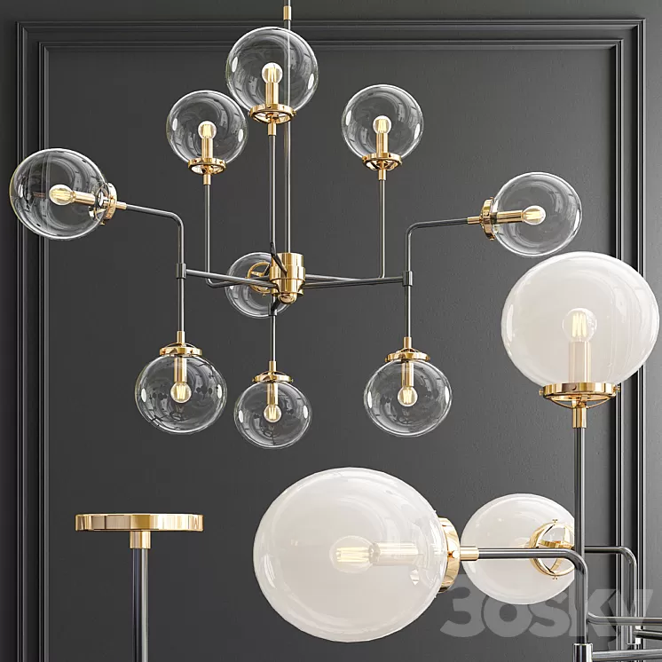 Bistro medium chandelier 3D Model