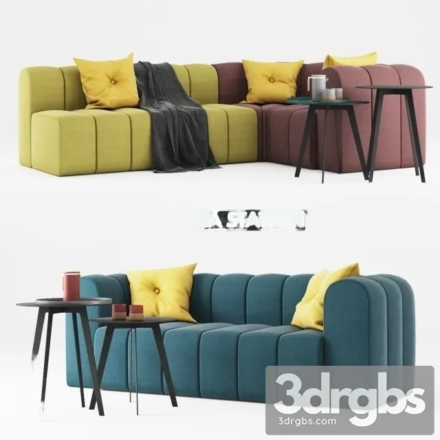 BLA Station Bob Sofas 3D Model Free