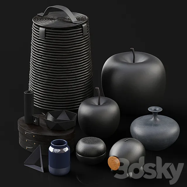 Black accesories 3D Model