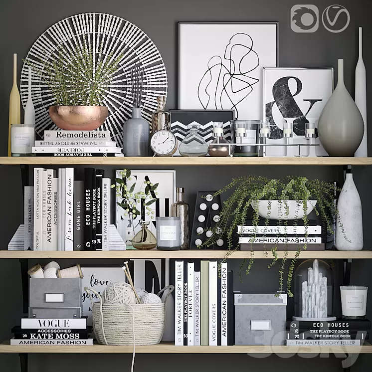 Black and white decor set 6