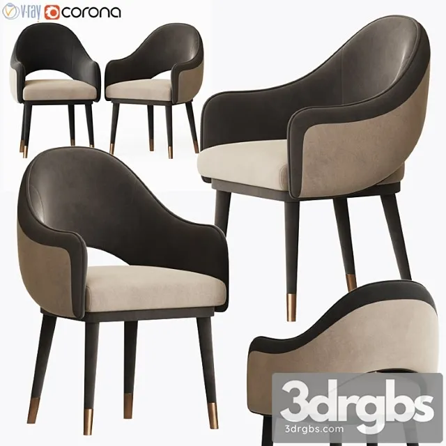 Black and white dining armchair armrest