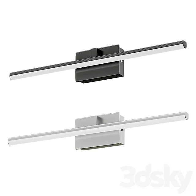 Black and White Linear Vanity Light 3D Model