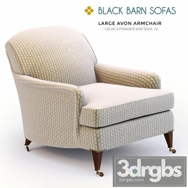 Black Barn Sofas Large Avon Howard Armchair 3D Model Free
