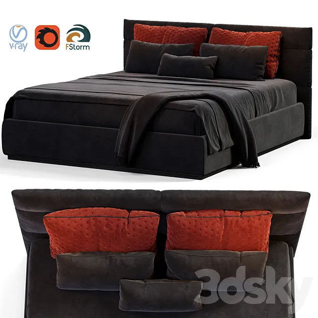Black bed 3DModel