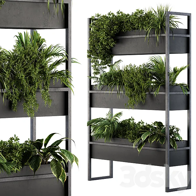 Black Box Plants on stand 05 3DModel