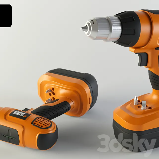 Black & Decker screwdriver 3D Model