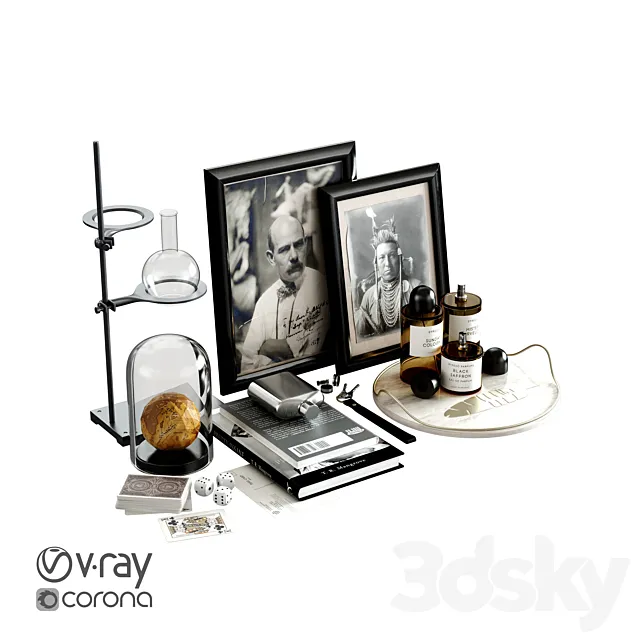 Black Decorative Set 3DModel