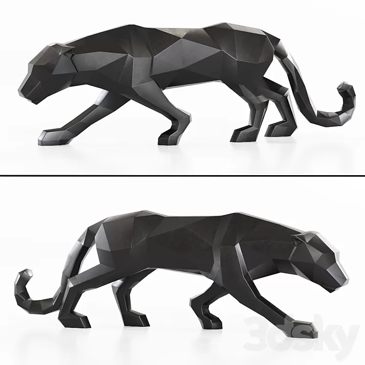 black leopard 3D Model Free