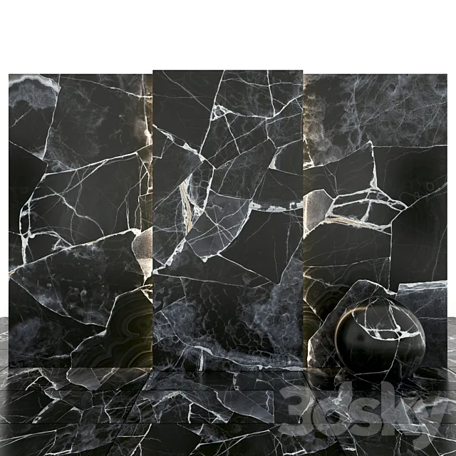 Black Marble 04 3D Model
