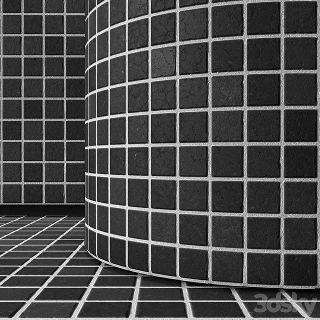 black mosaic 3D Model