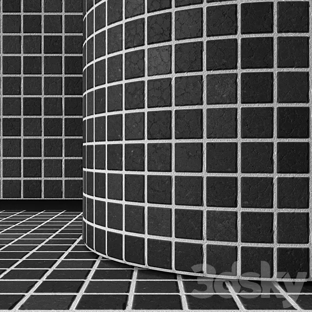 black mosaic 3D Model