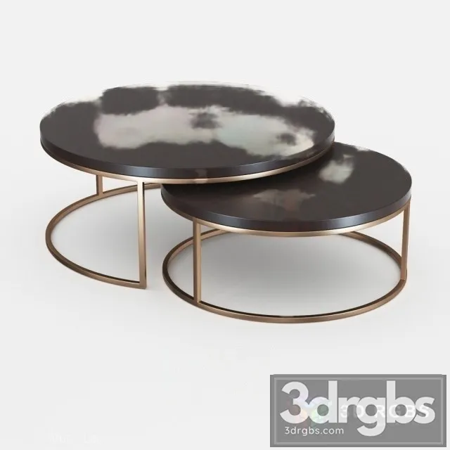 Black Ombre Glass Nesting Tables 3D Model Free