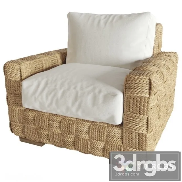 Black Palms Woven Chair Ralph Lauren 3D Model Free