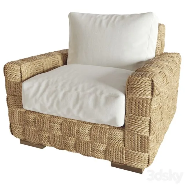 BLACK PALMS WOVEN CHAIR Ralph Lauren 3D Model