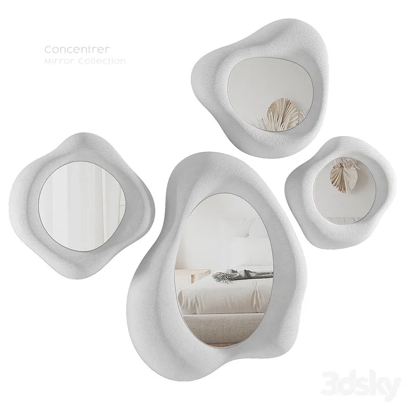 Black Rooster Decor - Concentrer Mirror Collection 3D Model