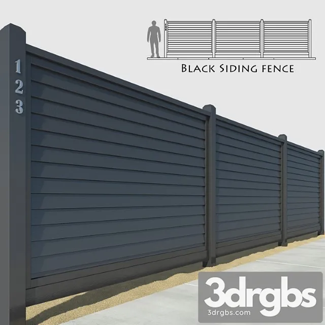 Black Siding Fence Free Download