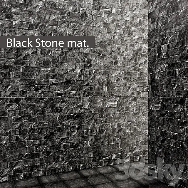 Black Slate. Stone + Tile. slate. stone. stone wall. wild stone 3DModel