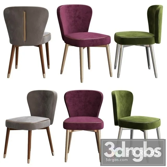 Black Tie Olivia Chair  3D Model Free