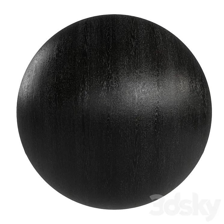 Black wood 3D Model Free