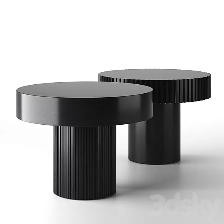 Black wooden coffee table 3D Model