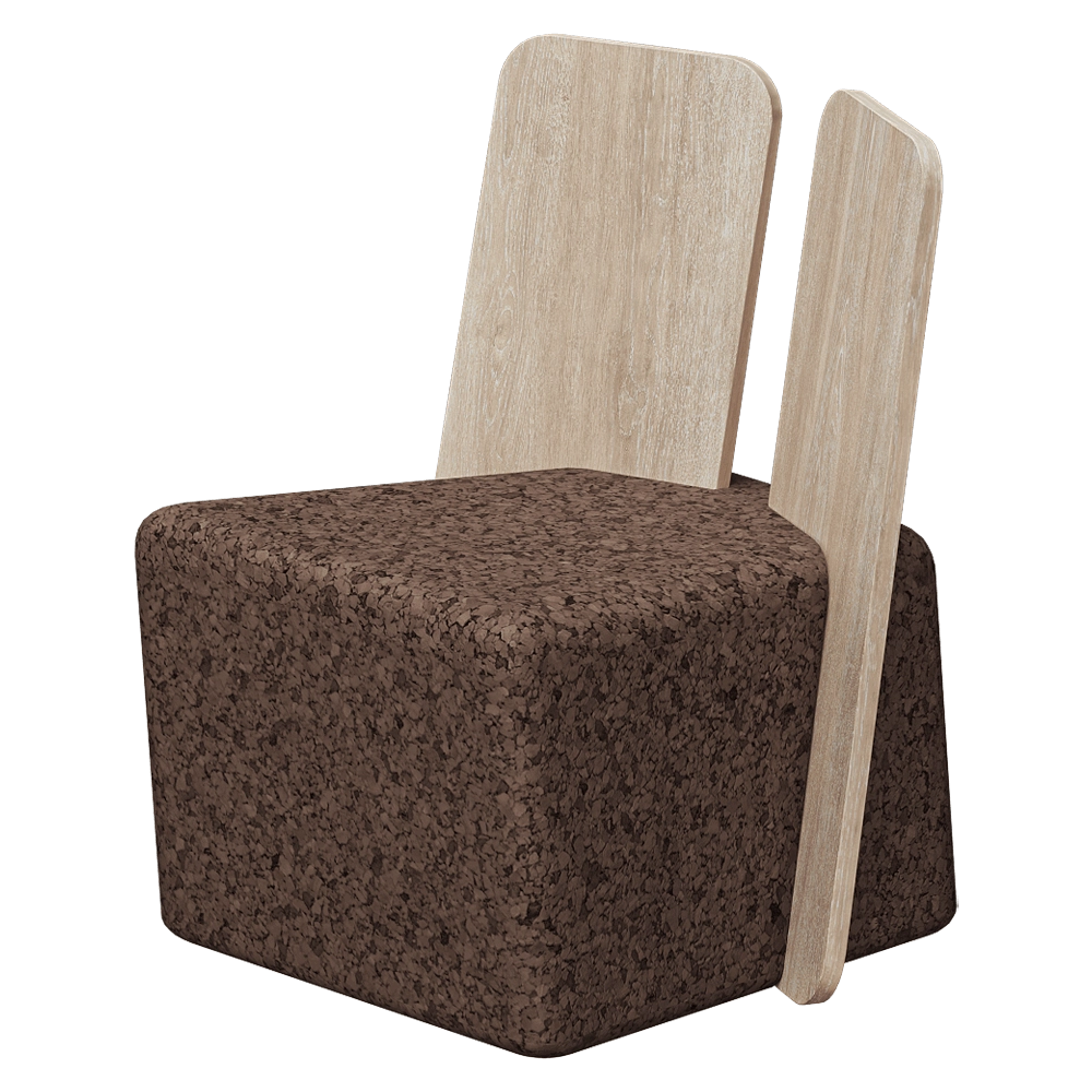 Blackcork - Lounge chair Cut 3D Model