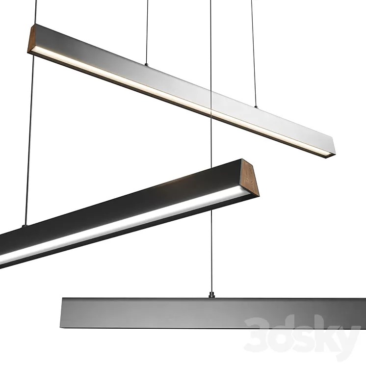 Blackjack Lighting Flair Kitchen Island Linear LED Pendant 3D Model Free