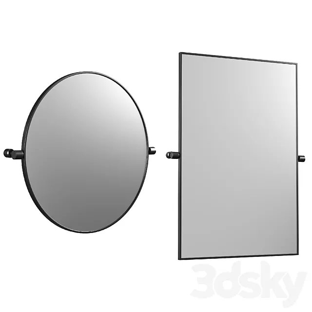 Blaine Matte Black Round Pivot Wall Mirror 24 Free Download