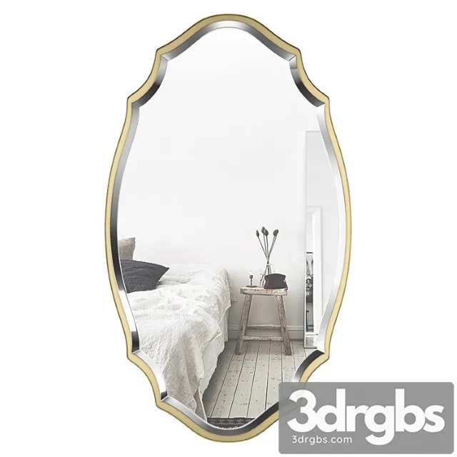 Blaisdell Horizontal Gold Wall Mirror Wrlo8574 3D Model Free