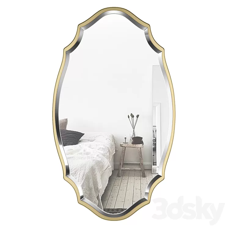 Blaisdell Horizontal Gold Wall Mirror WRLO8574