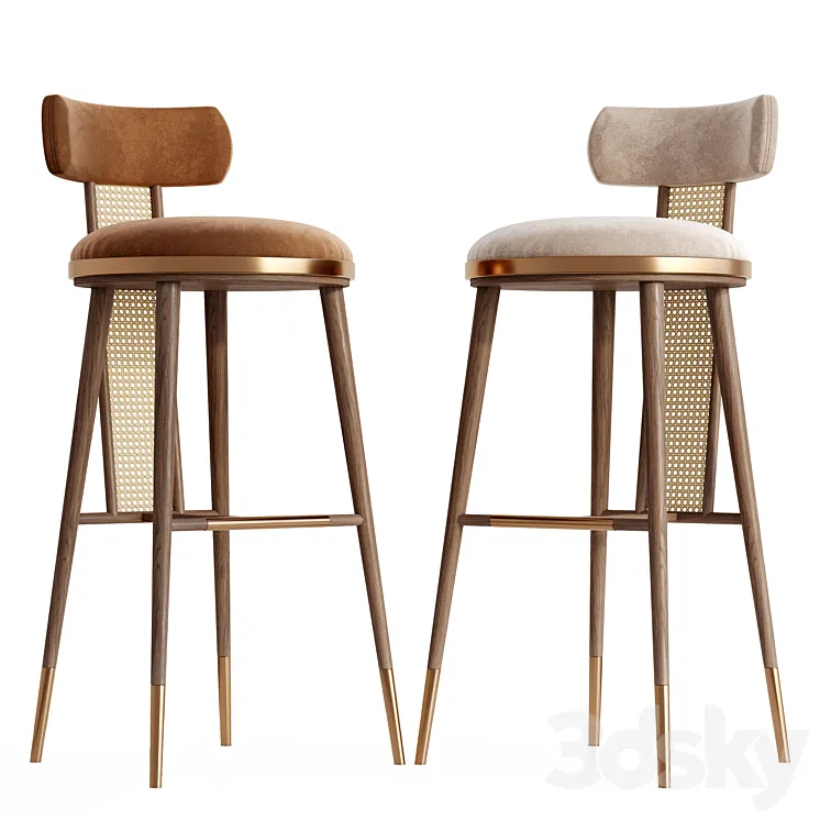 Blakey Bar Chair - Mezzo Collection 3D Model Free