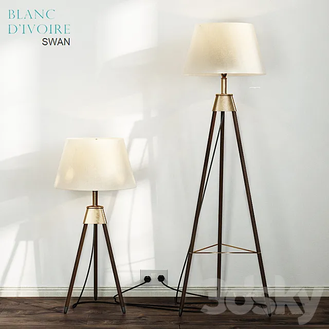 Blanc Divoire TRIPOD lamp. 2 versions Free Download